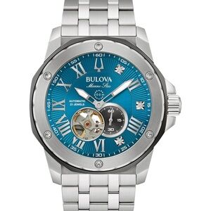 Bulova Marine Star Blue Dial Stainless Steel Watch